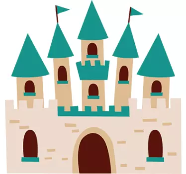 Vinil cabeceira Castelo infantil - TenStickers