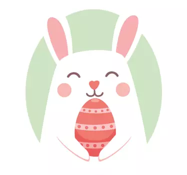 Autocolante decorativo coelho da pascoa. - TenStickers