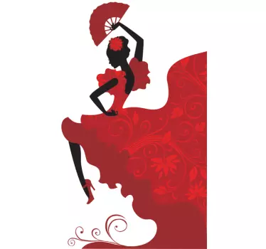 Autocolante decorativo dançarina de flamenco - TenStickers