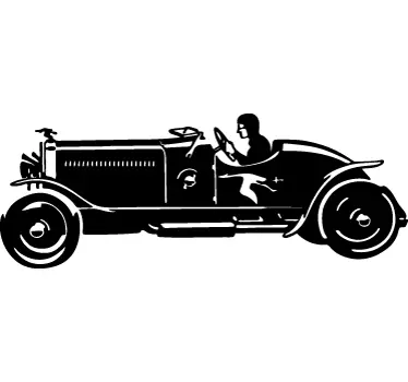 Autocolante decorativo de carro de corrida vintage - TenStickers