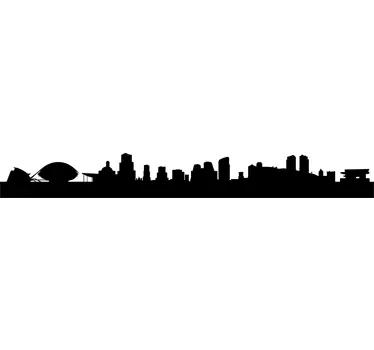 Autocolante decorativo de Linha do horizonte Valencia - TenStickers
