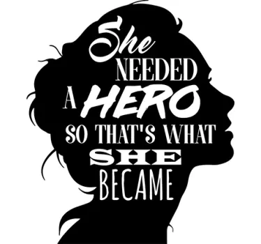 Autocolante decorativo de motivação pessoal Herói do feminismo - TenStickers