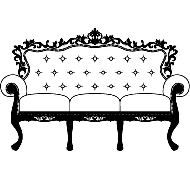Autocolante decorativo de objetos sofá francês - TenStickers