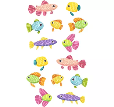 Autocolante decorativo de peixes infantis - TenStickers