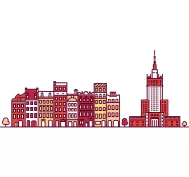 Autocolante decorativo edificios de Varsóvia - TenStickers