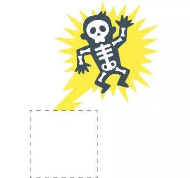 Autocolante decorativo esqueleto eletrocutado - TenStickers