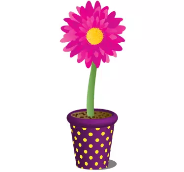 Autocolante decorativo flor púrpura - TenStickers