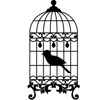 Autocolante decorativo gaiola de pássaro - TenStickers