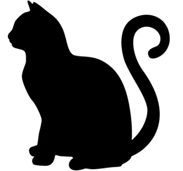 Autocolante decorativo gato em quadro preto - TenStickers
