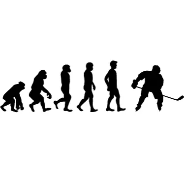 Autocolantes decorativos de outros desportos Evolução do hóquei - TenStickers
