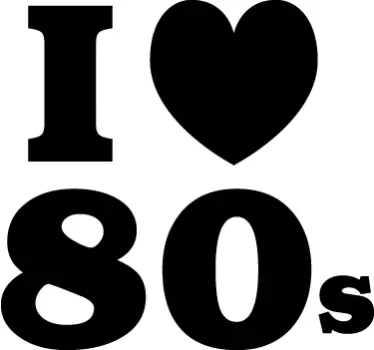 Autocolante decorativo I Love The 80s - TenStickers