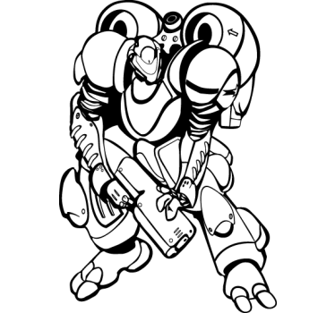 Autocolante decorativo infantil de robot armado - TenStickers