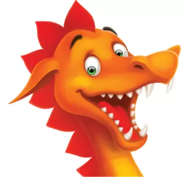 Autocolante decorativo infantil dragão feliz - TenStickers
