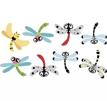 Autocolante decorativo infantil libelinas - TenStickers