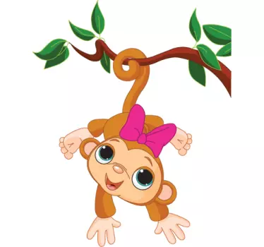 Autocolante decorativo infantil macaco bebé - TenStickers