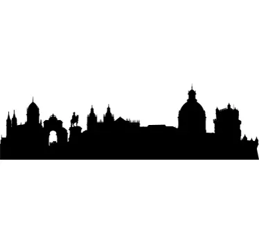 Autocolante decorativo linha do horizonte Lisboa - TenStickers