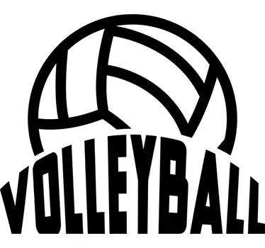 Autocolante decorativo logotipo volleyball - TenStickers