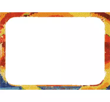 Autocolante decorativo moldura colorida - TenStickers
