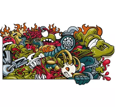 Autocolante decorativo mural urbano - TenStickers