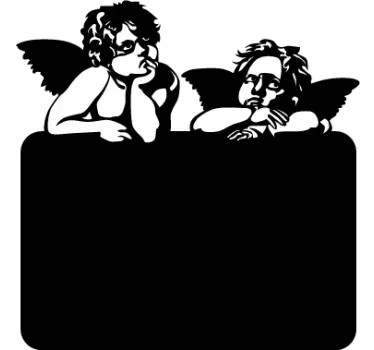 Autocolante decorativo quadro de ardósia de anjinhos - TenStickers