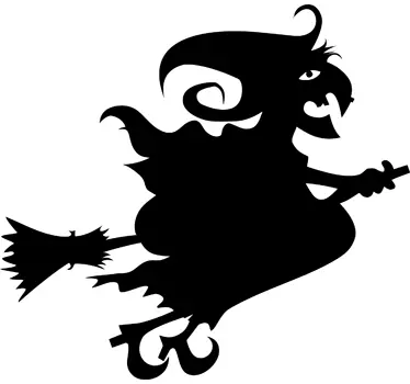 Autocolante decorativo quadro preto bruxa - TenStickers