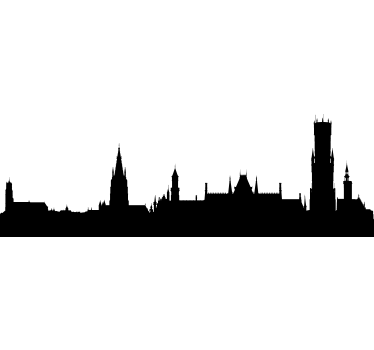 Autocolante decorativo skyline Bruges - TenStickers