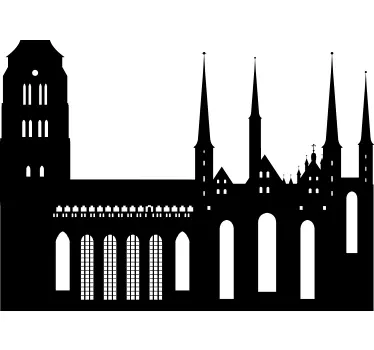 Autocolante decorativo skyline Gdansk - TenStickers