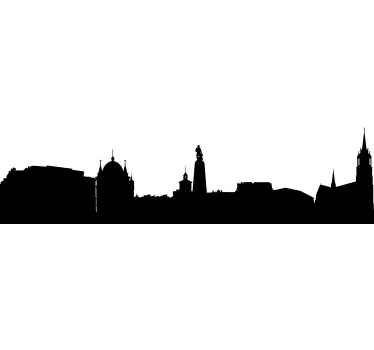 Autocolante decorativo skyline Lodz - TenStickers