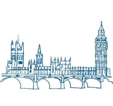 Autocolante do monumento Big Ben - TenStickers