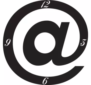 autocolante do relógio de arroba - TenStickers
