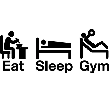 Autocolante eat sleep gym - TenStickers