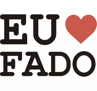 Autocolante Eu amo Fado - TenStickers