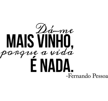 Autocolante frase vinho Pessoa - TenStickers