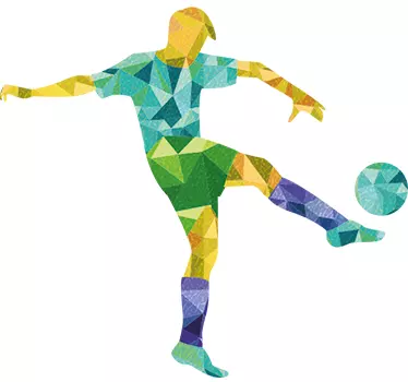 Autocolante ilustração geométrica futebol - TenStickers