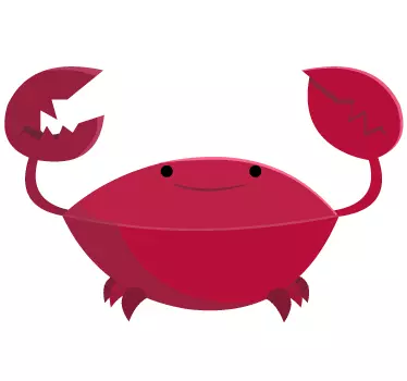 Autocolante infantil caranguejo sorridente - TenStickers