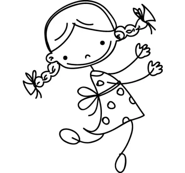 Autocolante infantil Menina a Brincar - TenStickers