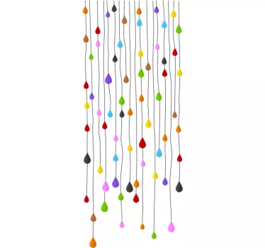 Autocolante infantil pingas coloridas - TenStickers