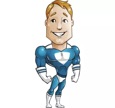 Autocolante infantil Super-herói azul - TenStickers