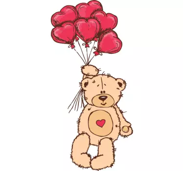 Autocolante infantil urso do amor - TenStickers