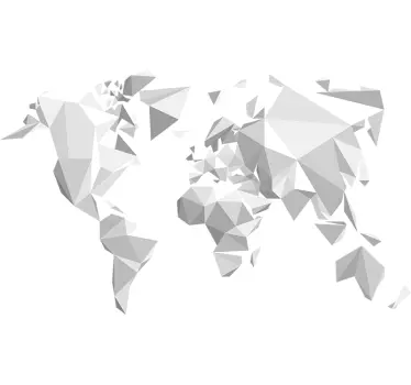 Autocolante mapa mundo origami - TenStickers