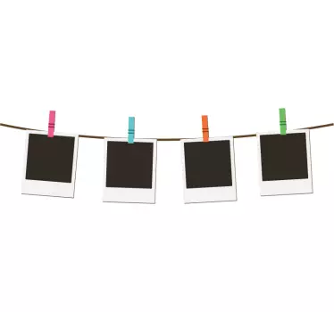 Autocolantes pequenos decorativos fita de polaroids - TenStickers