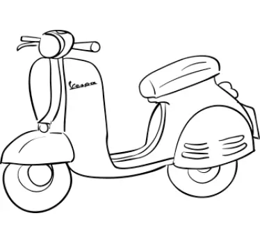 Autocolante mota Vespa - TenStickers