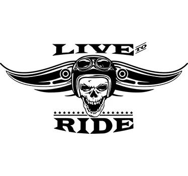 Autocolante motas live to ride - TenStickers