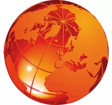 Autocolantes para quarto infantil Globo terrestre encarnado - TenStickers