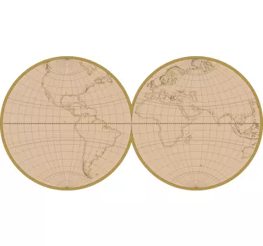 Autocolantes lugares Mapa mundo séc. XVIII - TenStickers