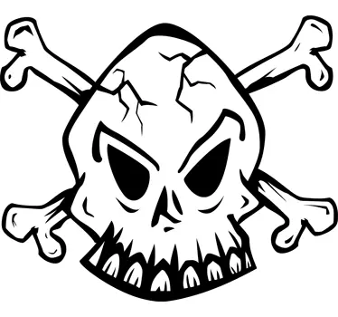 Autocolante original Contorno de caveira - TenStickers