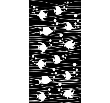 Autocolante para cabine de duche peixes - TenStickers