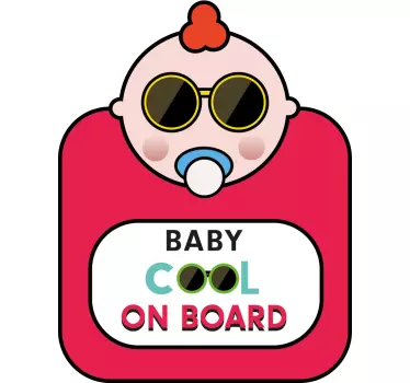 Autocolante para carro baby cool - TenStickers