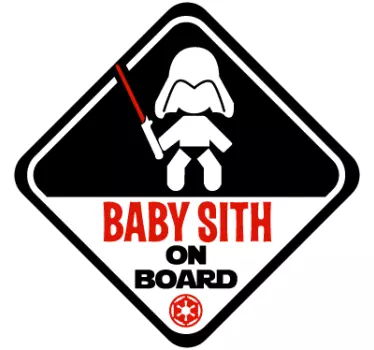 Autocolante para carro Baby Sith a bordo - TenStickers