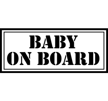 Adesivo para carros Baby on board confidential - TenStickers